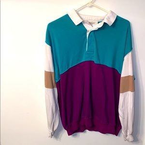 St John’s Bay striped long sleeve shirt.